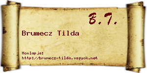 Brumecz Tilda névjegykártya